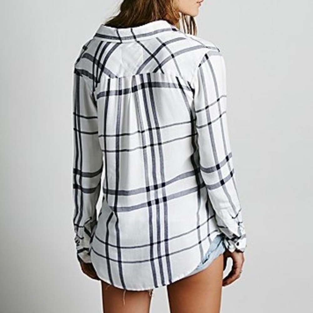 Rails X Free People 'Draped In Plaid' White And N… - image 4